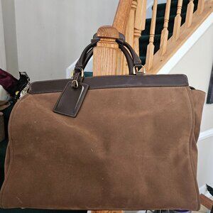 Vintage Diane Von Furstenberg Brown Weekend Travel Bag
